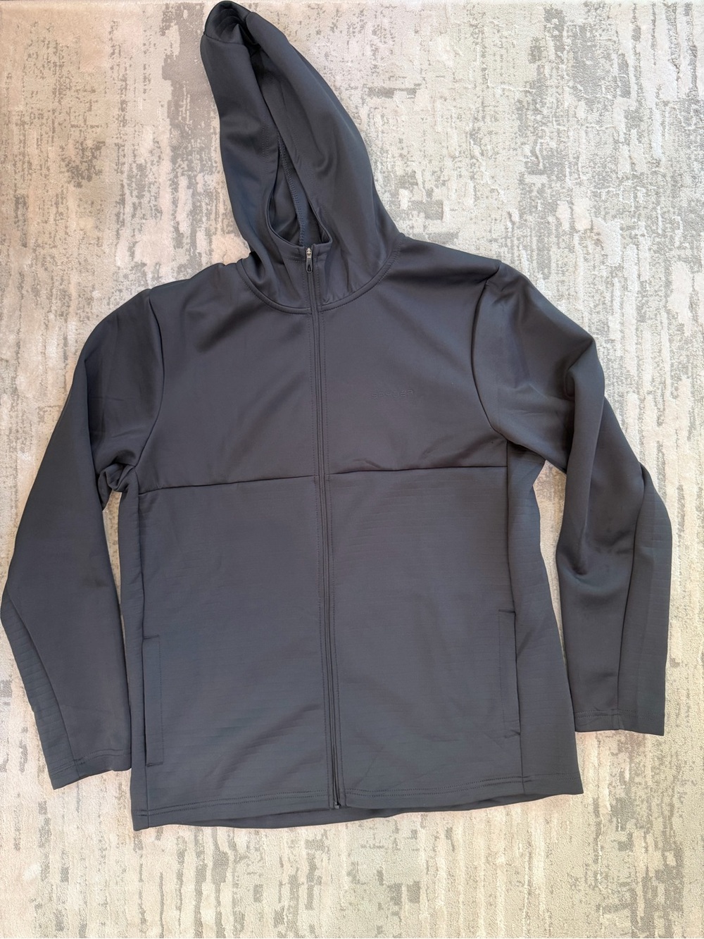 New Spyder Black Full-Zip Hooded Jacket - Men's